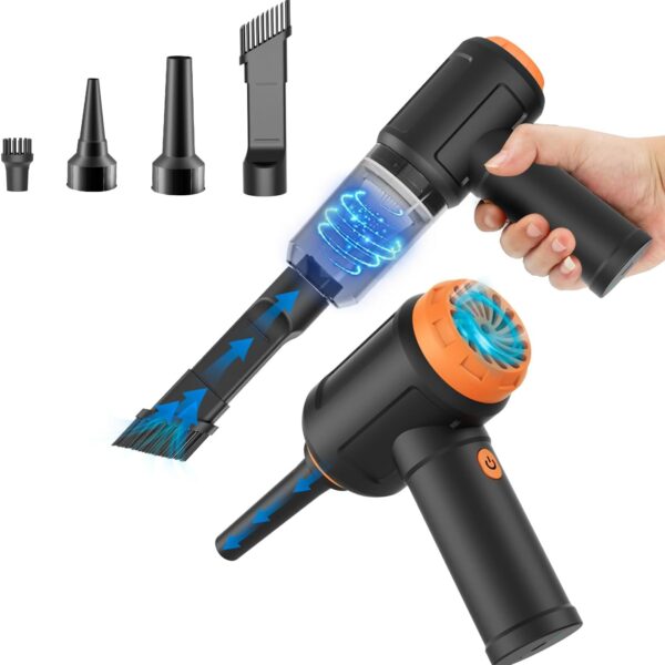 110000RPM Cordless Electric Air Duster 3-in-1 Rechargeable PC Cleaner