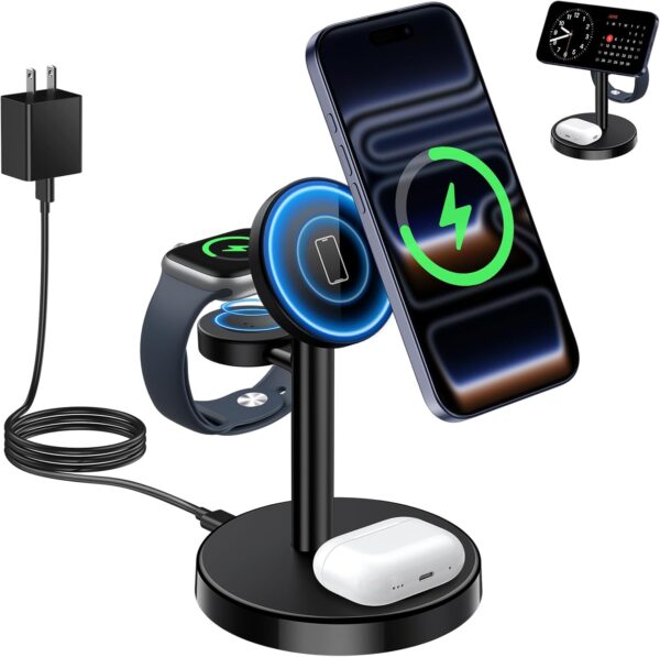 15W MagSafe 3-in-1 Wireless Charging Station for iPhone