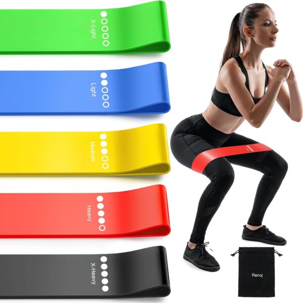 5 Pack Elastic Resistance Bands Home Gym Workout Training Bands
