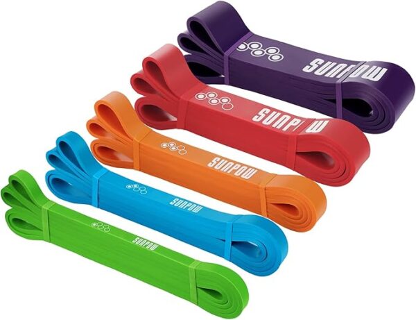 5PCS Heavy Duty Pull Up Assistance Bands Natural Latex Workout Training Bands