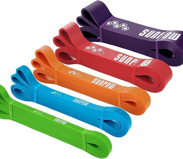 5PCS Heavy Duty Pull Up Assistance Bands Natural Latex Workout Training Bands