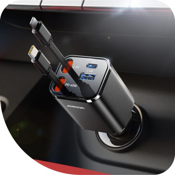 84W Retractable Car Charger 19 84W Retractable Car Charger