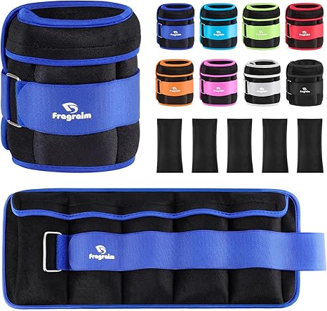 Adjustable Removable Ankle Weights Pair Multi Weight Options for Full Fitness Workout