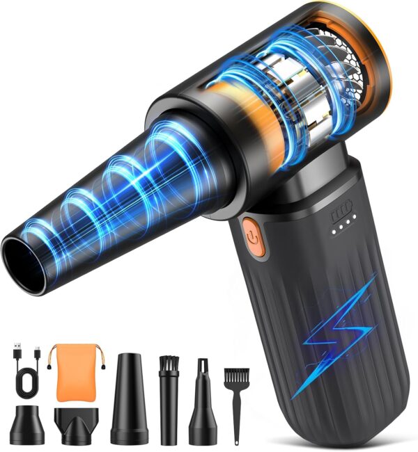 Brushless Motor Air Duster Cordless Rechargeable Keyboard Computer Car Cleaner