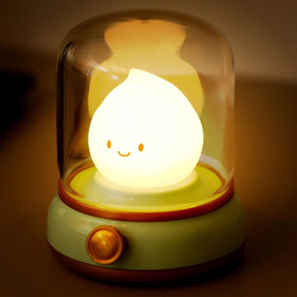 Chibi Flame Lamp Rechargeable Night Light Desk Decor Gifts