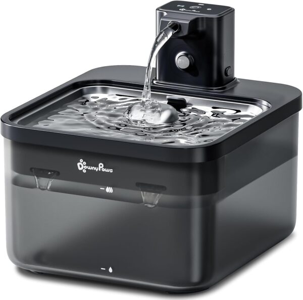 Cordless Wireless Pet Water Fountain, Battery Operated with Motion Sensor