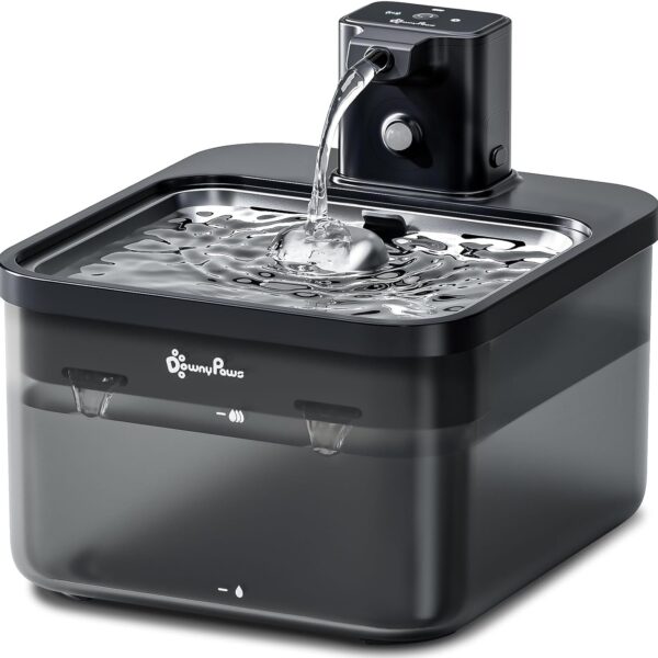 Cordless Wireless Pet Water Fountain, Battery Operated with Motion Sensor