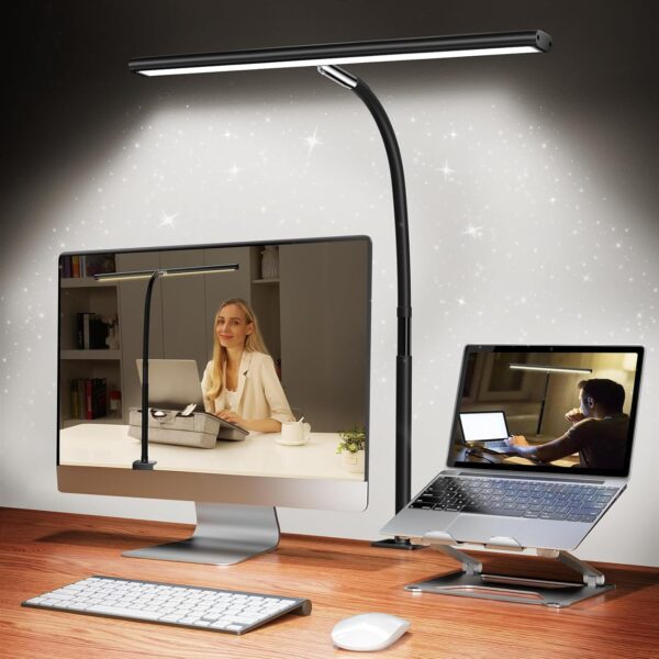 Flexible Gooseneck Clip On Desk Lamp Stepless Dimming Eye Care Reading Light Flexible Gooseneck Clip On Desk Lamp Stepless Dimming Eye Care Reading Light