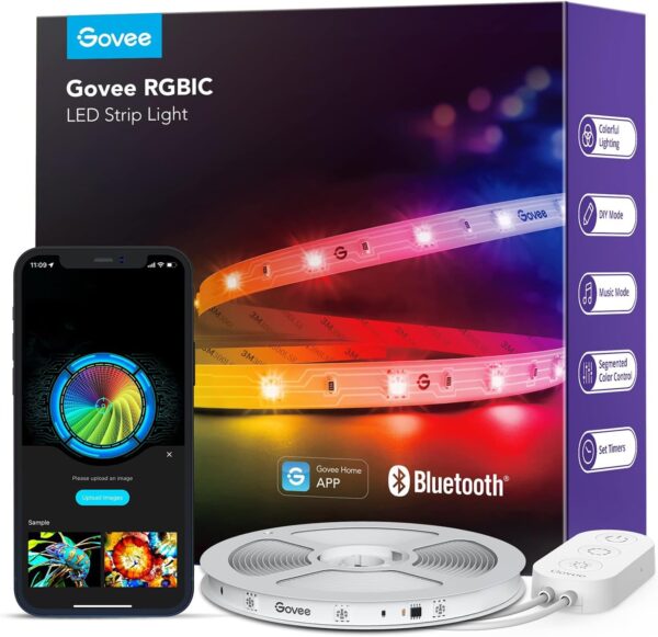 LED Strip Lights RGBIC Bluetooth App Control Music Sync Bedroom Decor LED Strip Lights RGBIC Bluetooth App Control Music Sync Bedroom Decor