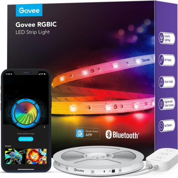 LED Strip Lights RGBIC Bluetooth App Control Music Sync Bedroom Decor