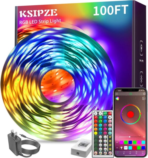 Led Strip Lights RGB Music Sync Color Changing App Control Remote Bedroom Home Decor