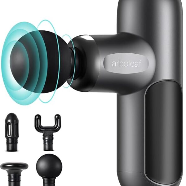 Mini Deep Tissue Massage Gun, Portable Quiet Percussion Massager for Back Pain Relief Travel Gift