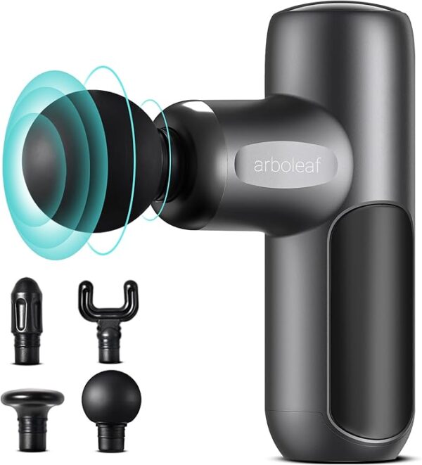 Mini Deep Tissue Massage Gun, Portable Quiet Percussion Massager for Back Pain Relief Travel Gift