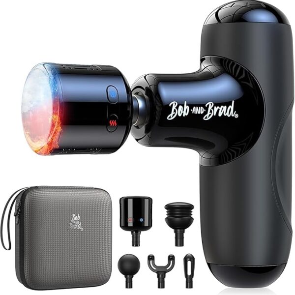 Mini Massage Gun with Heat Cold, Pocket Deep Tissue Percussion Massager, Ultra Small Quiet