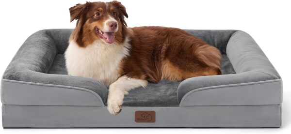 Orthopedic Waterproof Pet Bed With Removable Washable Cover Non Slip Bottom