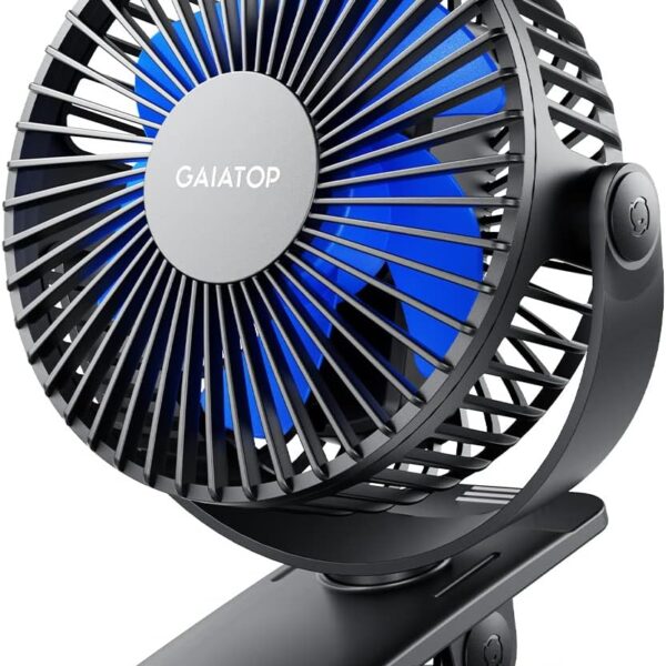 Portable Clip-on Fan, 3 Speed Quiet 360° Rotate, USB Rechargeable Mini Personal Cooling Fan for Desk