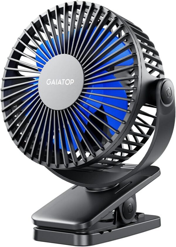 Portable Clip-on Fan, 3 Speed Quiet 360° Rotate, USB Rechargeable Mini Personal Cooling Fan for Desk Portable Clip-on Fan, 3 Speed Quiet 360° Rotate, USB Rechargeable Mini Personal Cooling Fan for Desk
