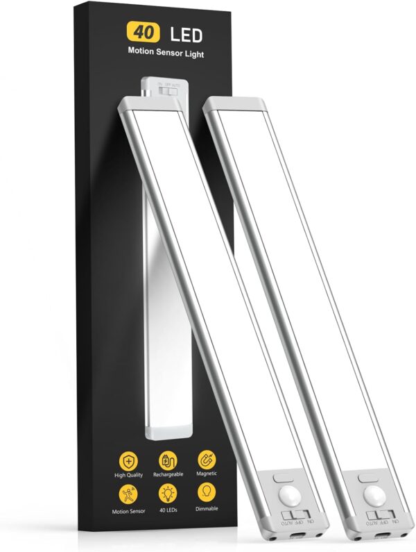 Rechargeable Motion Sensor Light Magnetic Dimmable Wireless Cabinet Lighting