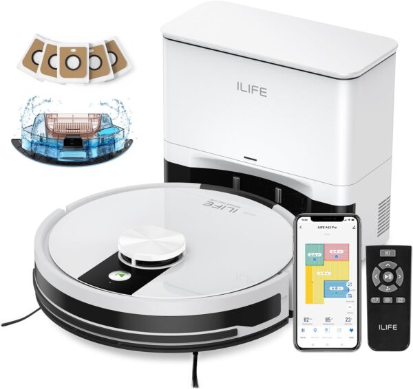 Robot Vacuum and Mop Self Empty LiDAR Mapping Wifi Alexa Control Floor Cleaner