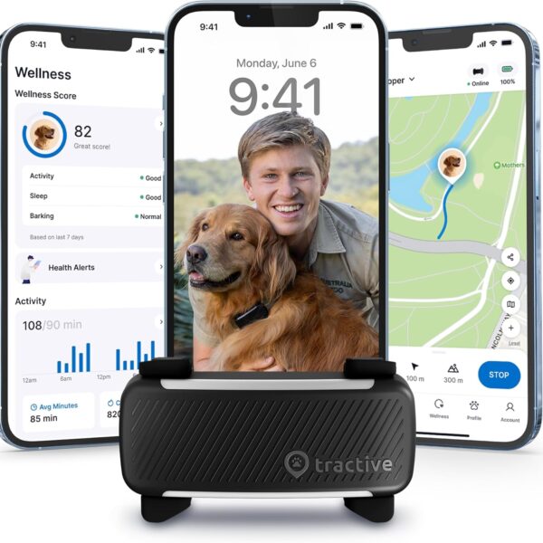 Smart Dog GPS Tracker With Virtual Fence Vital Signs & Bark Monitoring