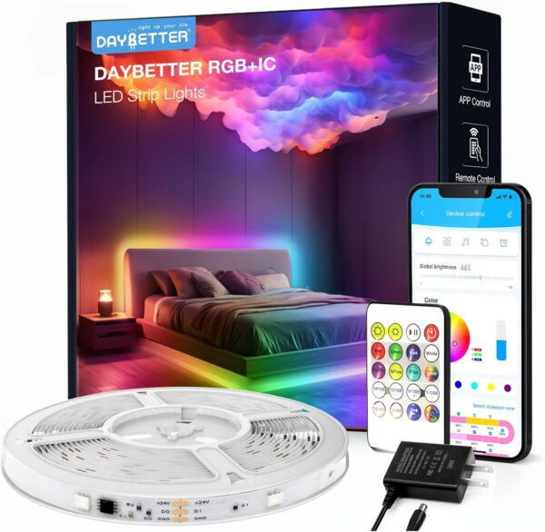 Smart IC LED Strip Lights App Control Music Sync Color Changing