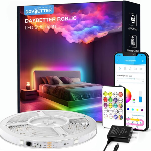 Smart IC LED Strip Lights App Control Music Sync Color Changing Smart IC LED Strip Lights App Control Music Sync Color Changing