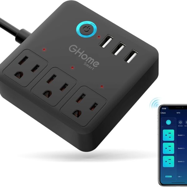 Smart Power Strip WiFi Outlets with USB Ports Surge Protector Works with Google Home