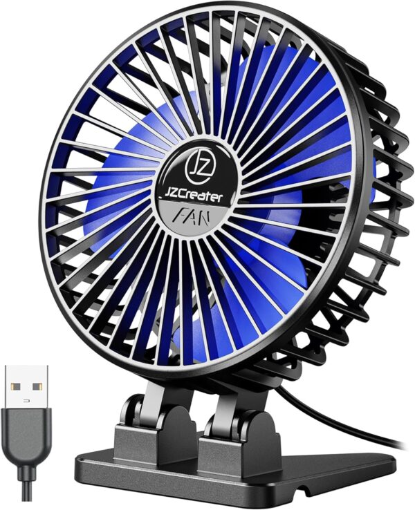USB Mini Desk Fan 3 Speed Rotatable Strong Wind Quiet Cooling Fan USB Mini Desk Fan 3 Speed Rotatable Strong Wind Quiet Cooling Fan