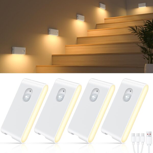 Wireless Motion Sensor Night Light Rechargeable Stick On Indoor Lamp Wireless Motion Sensor Night Light Rechargeable Stick On Indoor Lamp