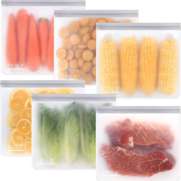 silicone food storage bags reusable silicone reusable leakproof food storage bags set