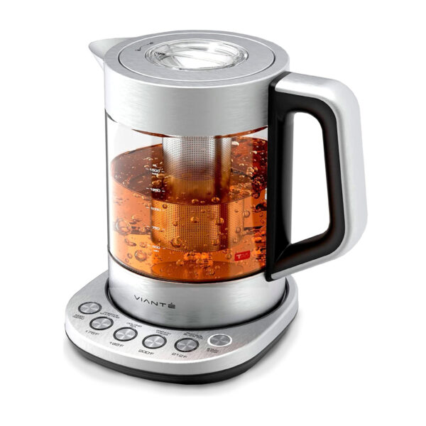 1.5L Borosilicate Glass Electric Kettle with Infuser 4 Temp Presets Keep Warm 1.5L Borosilicate Glass Electric Kettle with Infuser 4 Temp Presets Keep Warm