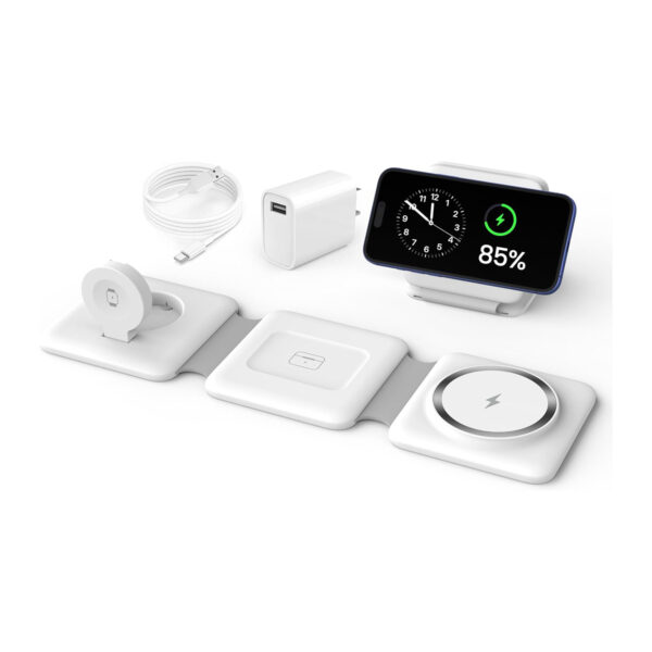 3 in 1 Foldable Magnetic Wireless Charging Station for iPhone Watch AirPods