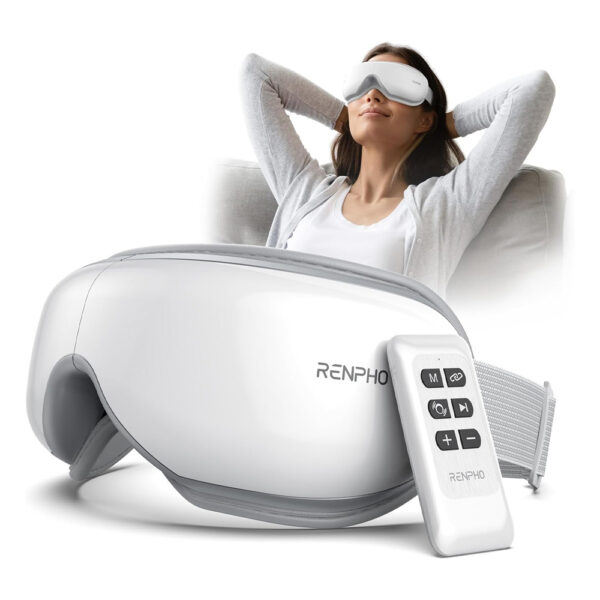 Heated Remote Control Eye Massager Stress Relief Sleep Mask