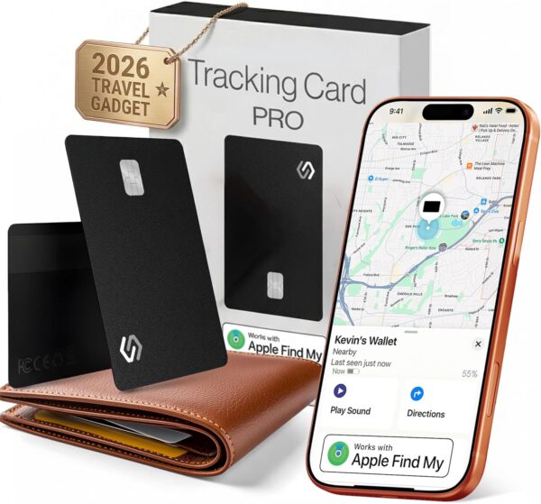 MFi Certified Slim Tracking Card IP68 Rechargeable for Wallet Luggage