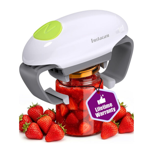 One-Touch Auto Electric Jar Opener for Seniors Arthritic Hands White One-Touch Auto Electric Jar Opener for Seniors Arthritic Hands White