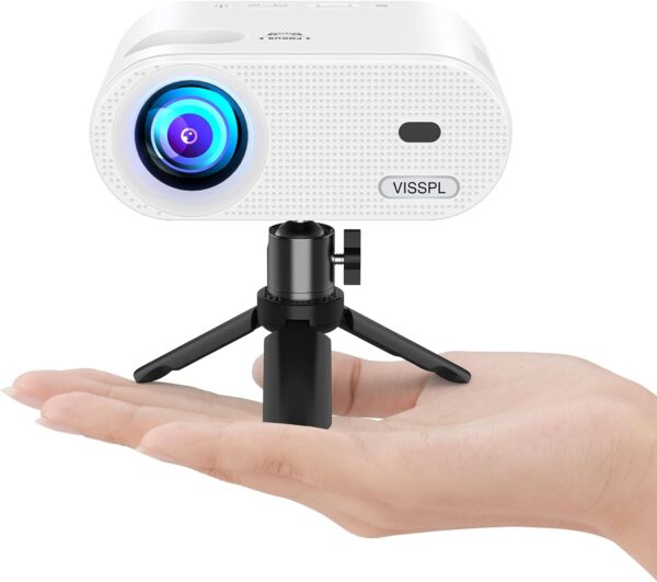 Portable Full HD 1080P Mini Projector with Tripod Home Theater Compatible HDMI USB