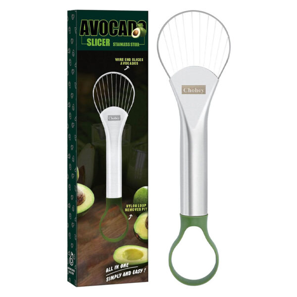 Stainless Steel 3-in-1 Avocado Slicer Cutter Pitter