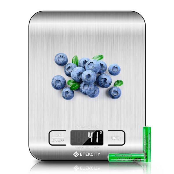 Stainless Steel Digital Kitchen Scale LCD Display