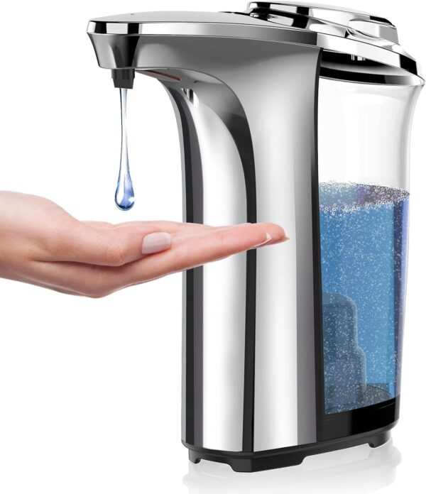 Touchless Infrared Soap Dispenser 500ml 5 Adjustable Levels Bathroom Kitchen